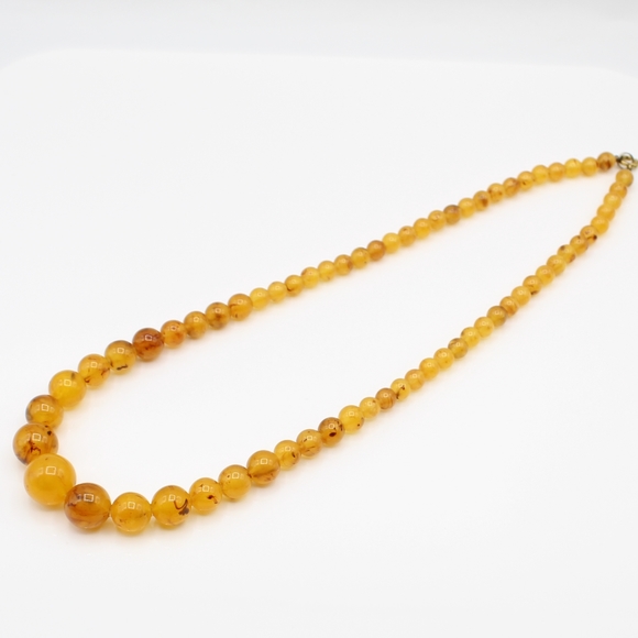 Vintage orange bead necklace - Picture 4 of 5